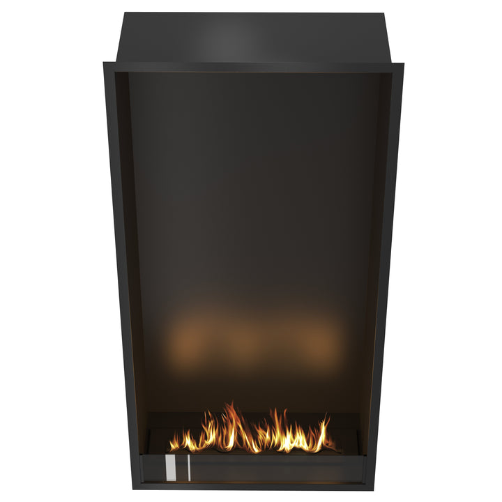 Bioethanol Einbau Kamin Ofen Vertikal SELECTED 80x160x35cm von Wild Flame Frontal