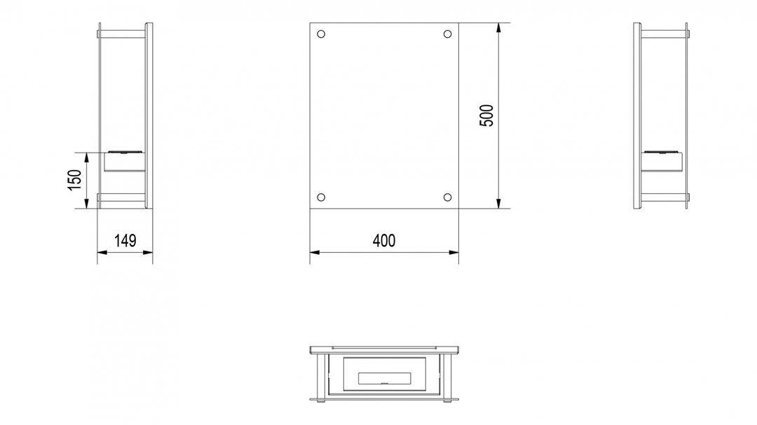 Bioethanol Wandkamin - Lion V2